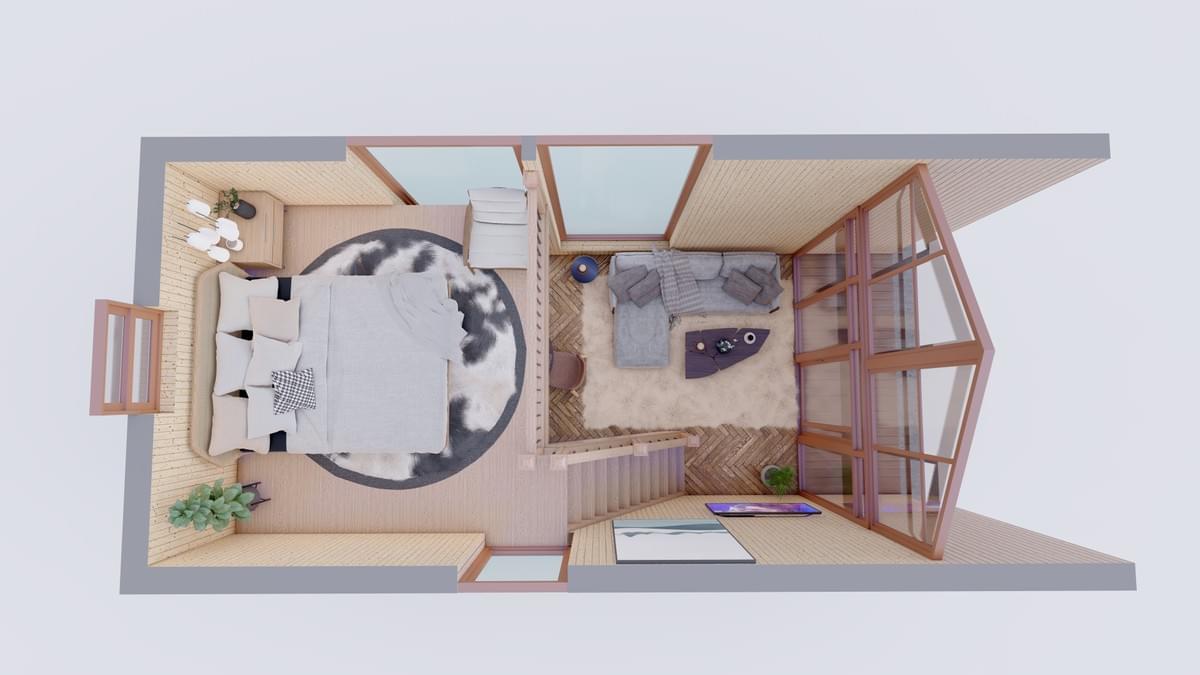Modular House 2 Architectural Perspective Design