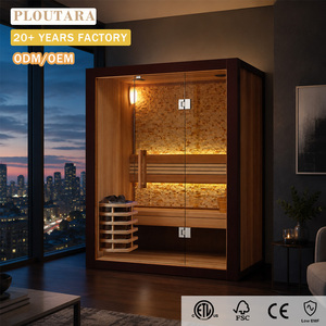 Ploutara Premium Electric Modern Indoor Sauna Room Hemlock