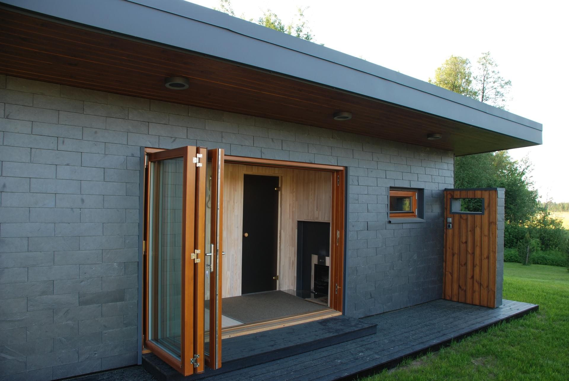 Prefabricated cabin interior floor plan render