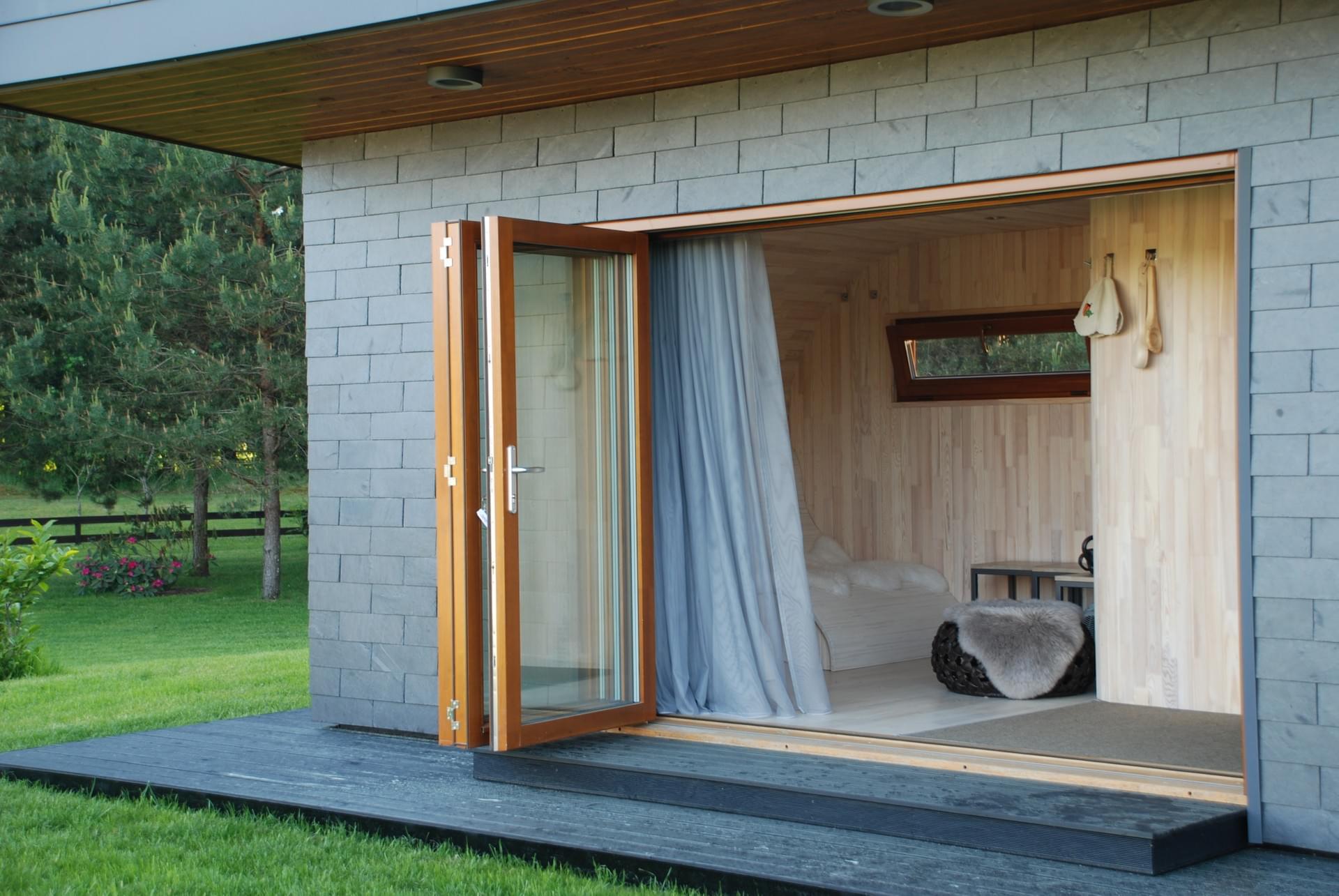 Modern prefab house exterior cladding option