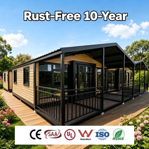 Prefab Expandable Container House 40ft Garden Covered Porch Resort Cabin